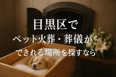 目黒区でペット火葬・葬儀ができる場所を探すなら