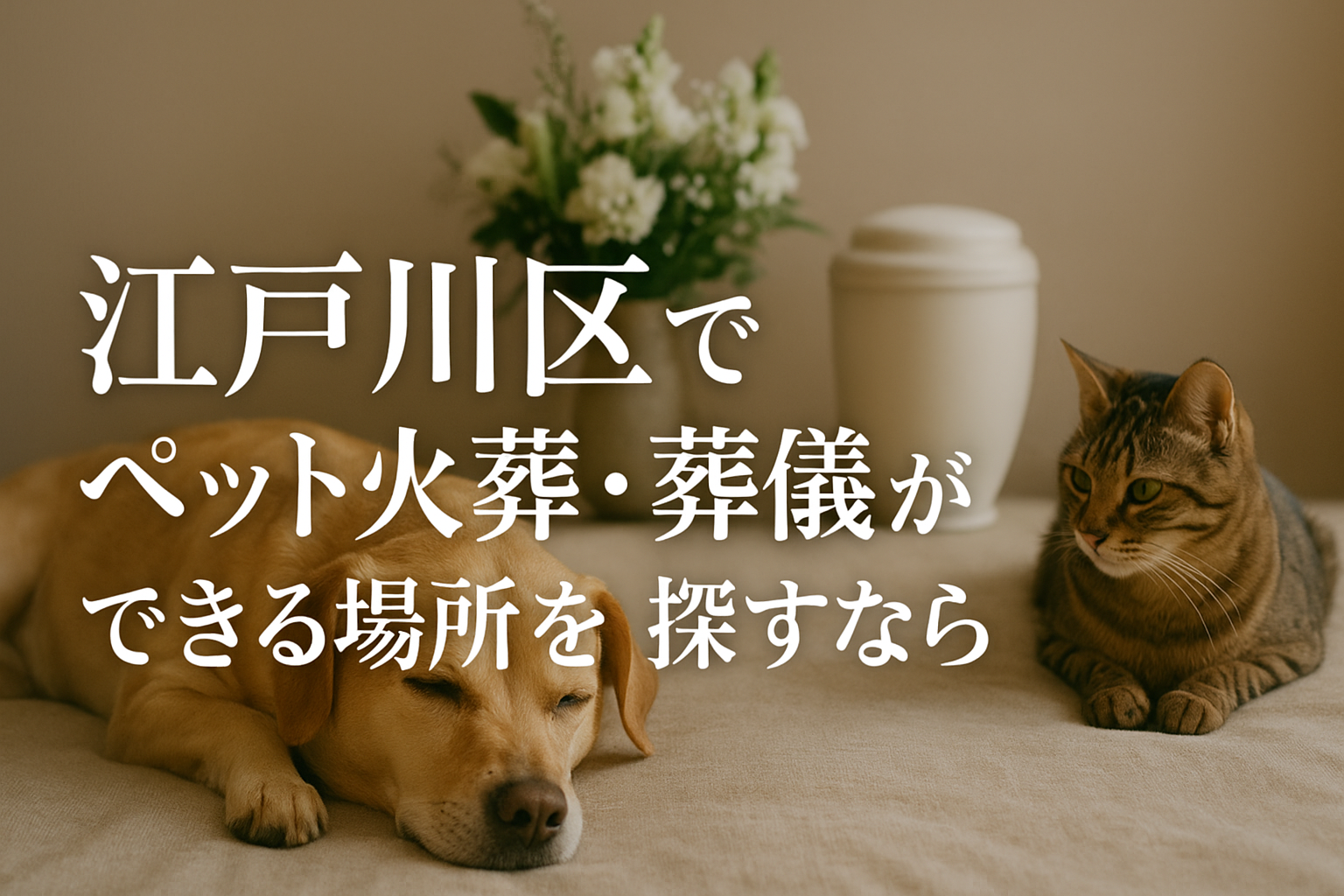 江戸川区でペット火葬・葬儀ができる場所を探すなら