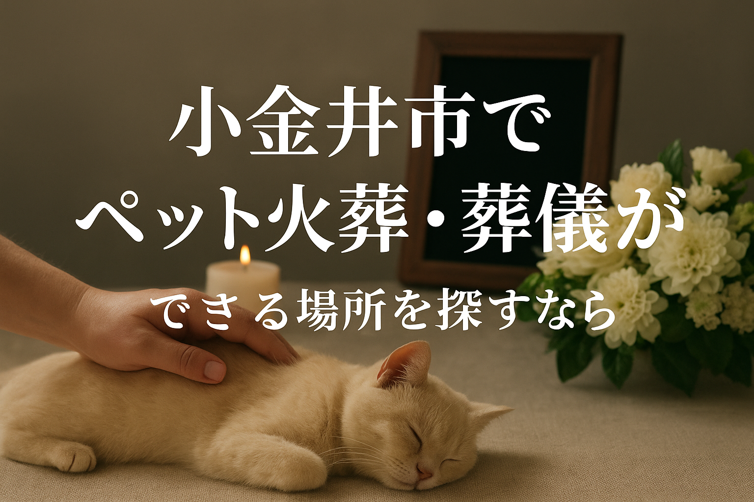 小金井市でペット火葬・葬儀ができる場所を探すなら