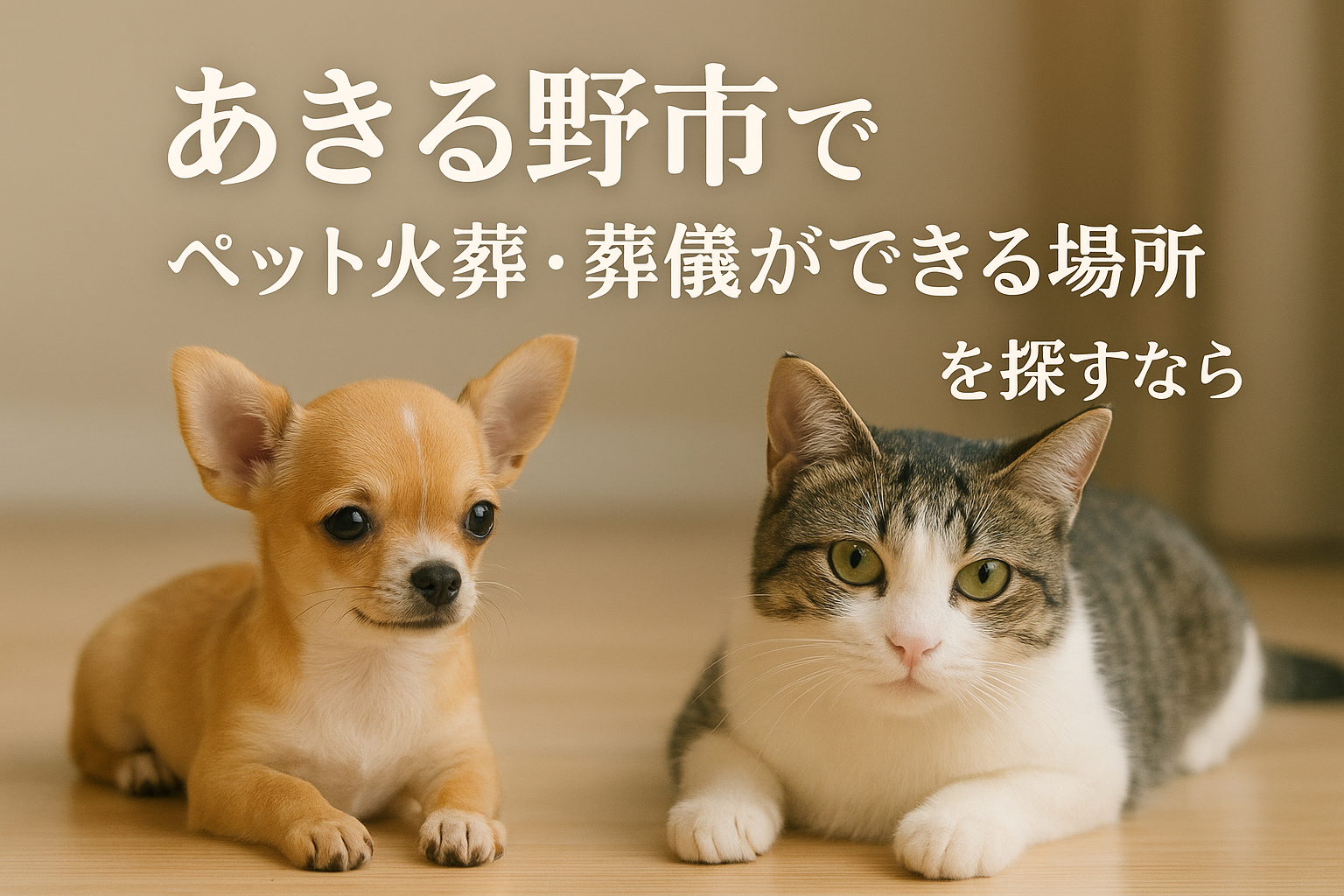 あきる野市でペット火葬・葬儀ができる場所を探すなら