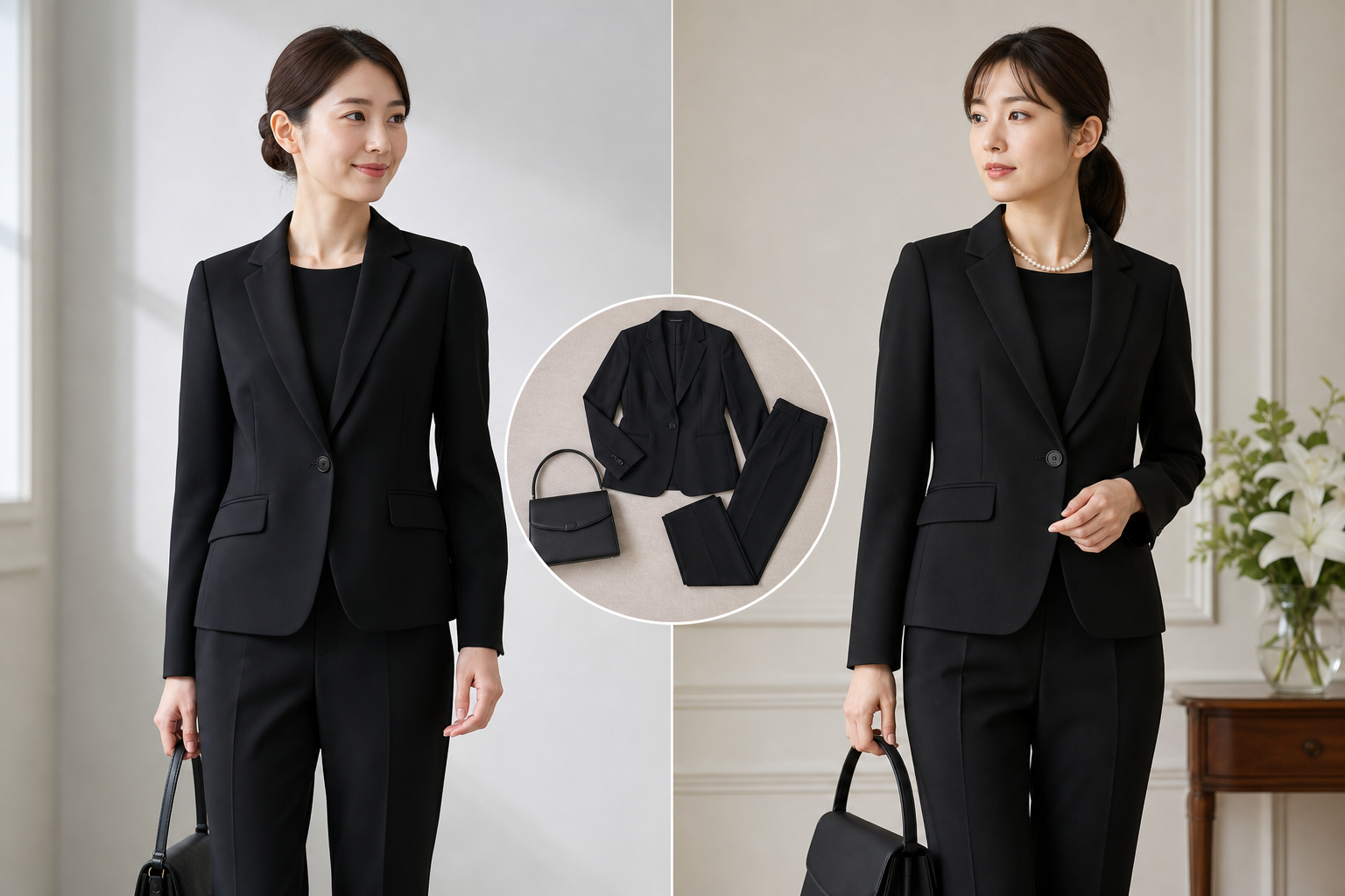 ユニクロの喪服パンツスーツとしまむらのブラックフォーマル、どちらを選ぶべき?