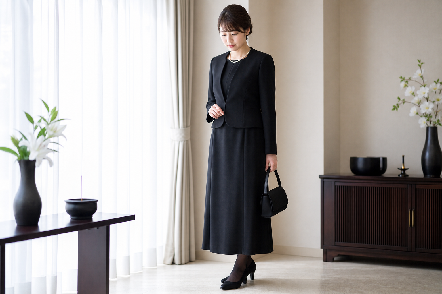 しまむらの喪服ロングスカートは買える?価格・サイズ・在庫の注意点